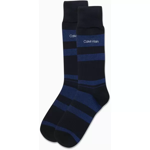 Calvin Klein Mens Dress Socks  Fine Egyptian Cotton Blend Dress Socks 2 PairKlein Blue