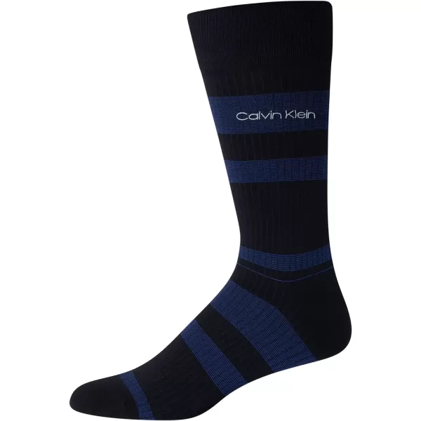 Calvin Klein Mens Dress Socks  Fine Egyptian Cotton Blend Dress Socks 2 PairKlein Blue