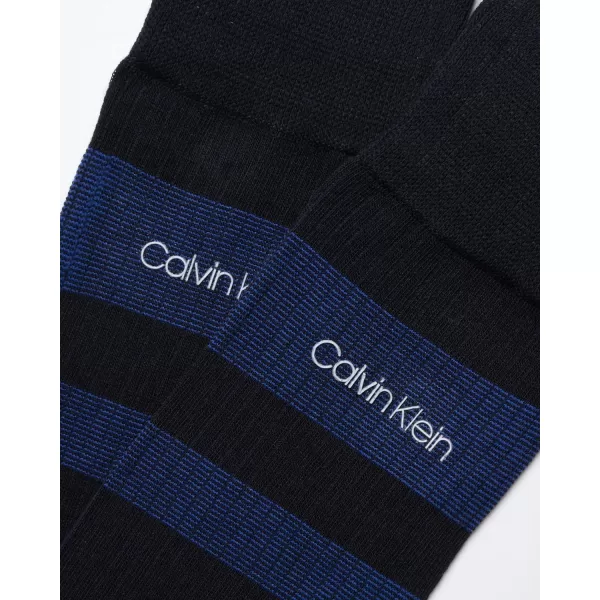 Calvin Klein Mens Dress Socks  Fine Egyptian Cotton Blend Dress Socks 2 PairKlein Blue