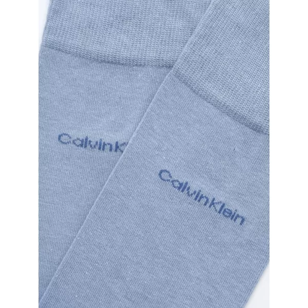 Calvin Klein Mens Dress Socks  Fine Egyptian Cotton Blend Dress Socks 2 PairLight Blue