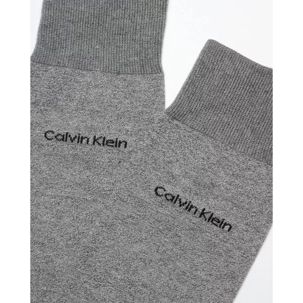 Calvin Klein Mens Dress Socks  Fine Egyptian Cotton Blend Dress Socks 2 PairSaltPepper