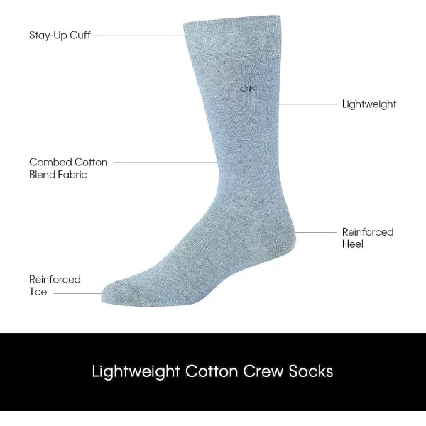 Calvin Klein Mens Dress Socks  Lightweight Cotton Blend Crew Socks 4 Pack Size 712 Blue AssortedCalvin Klein Mens Dress Socks  Lightweight Cotton Blend Crew Socks 4 Pack Size 712 Blue Assorted