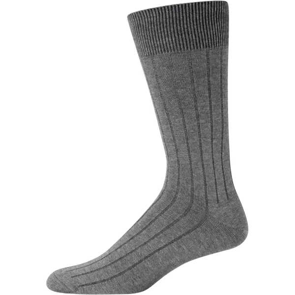 Calvin Klein Mens Dress Socks  Lightweight Cotton Blend Crew Socks 4 PackNavy Texture