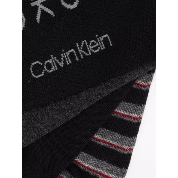 Calvin Klein Mens Dress Socks  Lightweight Cotton Blend Crew Socks 8 PackBlack Multi