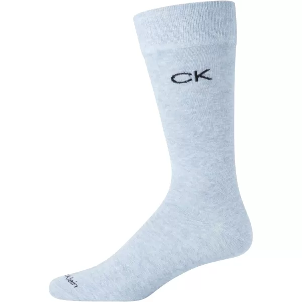 Calvin Klein Mens Dress Socks  Lightweight Cotton Blend Crew Socks 8 PackDenim Assorted