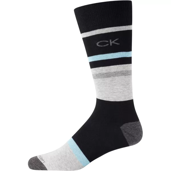 Calvin Klein Mens Dress Socks  Lightweight Cotton Blend Crew Socks 8 PackDenim Assorted