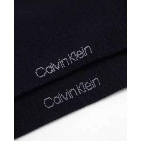 Calvin Klein Mens Dress Socks  Luxury Egyptian Cotton Blend Crew Socks 2 PairDark Navy