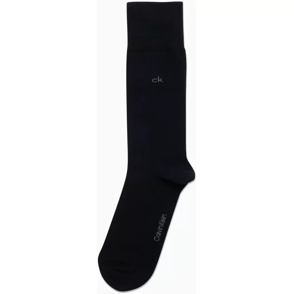 Calvin Klein Mens Dress Socks  Luxury Egyptian Cotton Blend Crew Socks 2 PairDark Navy