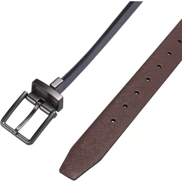 Calvin Klein Mens Everyday Versatile TwoInOne Reversible BeltBlackBrown