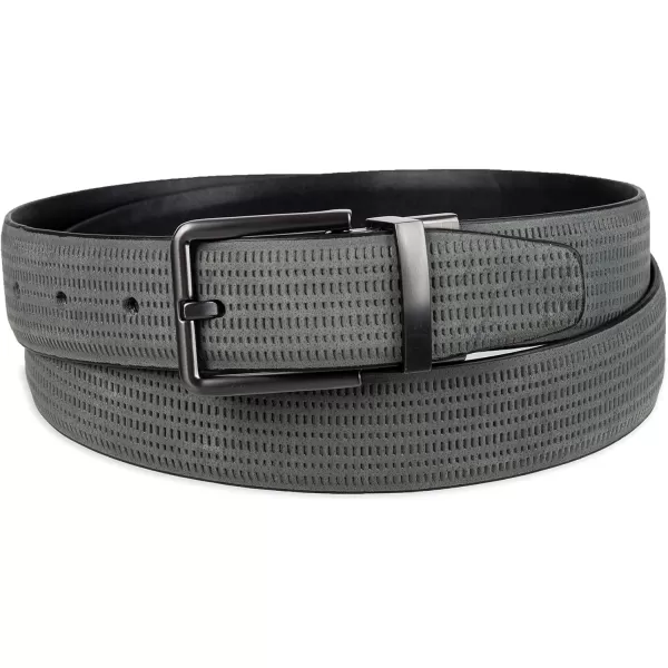 Calvin Klein Mens Everyday Versatile TwoInOne Reversible BeltBlueBlack Textured