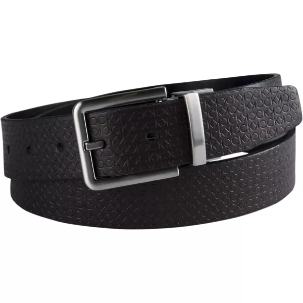 Calvin Klein Mens Everyday Versatile TwoInOne Reversible BeltBrownBlack