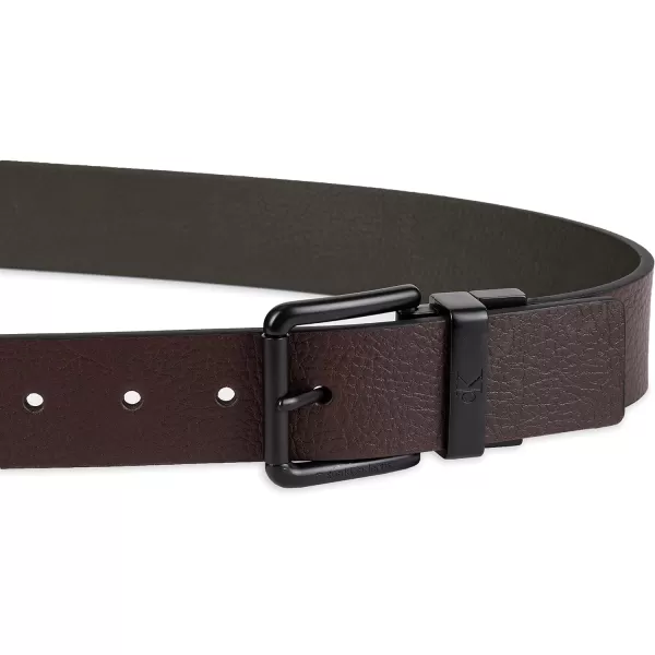 Calvin Klein Mens Everyday Versatile TwoInOne Reversible BeltBrownOlive Jean