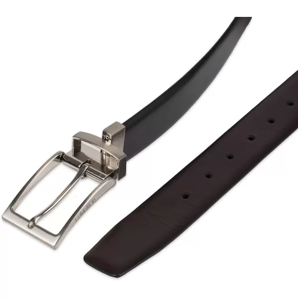 Calvin Klein Mens Everyday Versatile TwoInOne Reversible BeltDeep BlackBrown