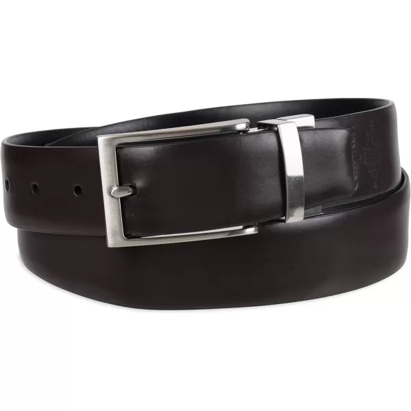 Calvin Klein Mens Everyday Versatile TwoInOne Reversible BeltDeep BlackBrown