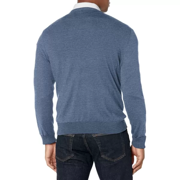 Calvin Klein Mens Extra Fine Merino Wool SweaterGrey Blue Heather