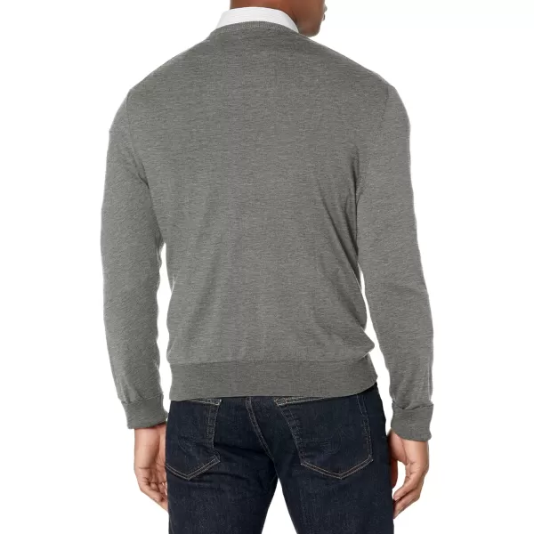 Calvin Klein Mens Extra Fine Merino Wool SweaterMedium Grey Heather