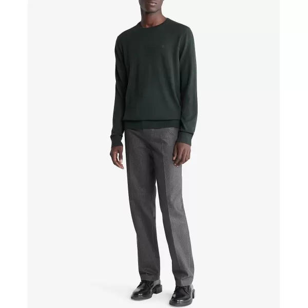 Calvin Klein Mens Extra Fine Merino Wool SweaterPine Heather