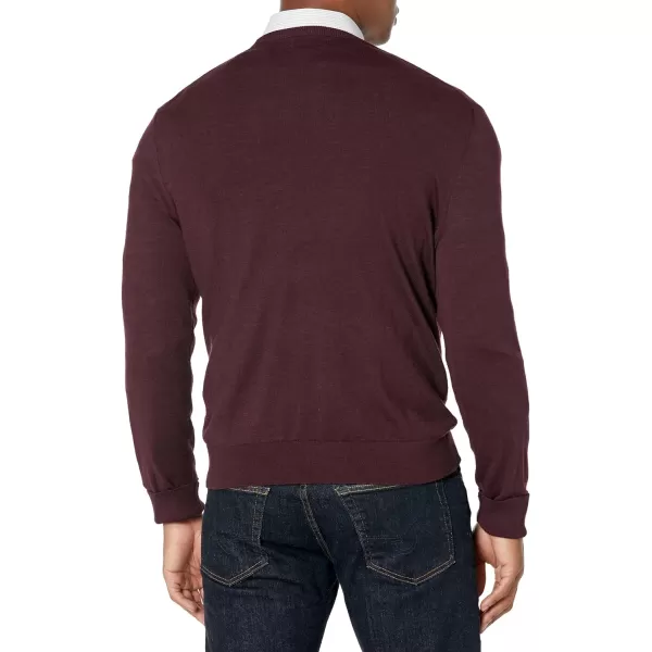 Calvin Klein Mens Extra Fine Merino Wool SweaterTawny Port Heather