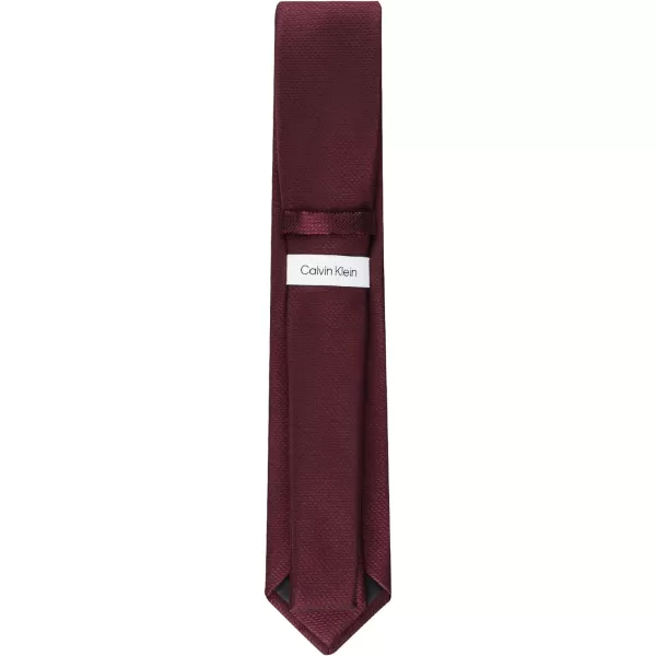 Calvin Klein Mens HC Modern Gingham TieBurgundy Gingham
