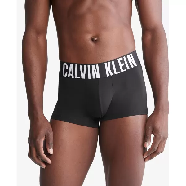 Calvin Klein Mens Intense Power 3Pack Low Rise TrunkBlackGrey SkyPomeian Red