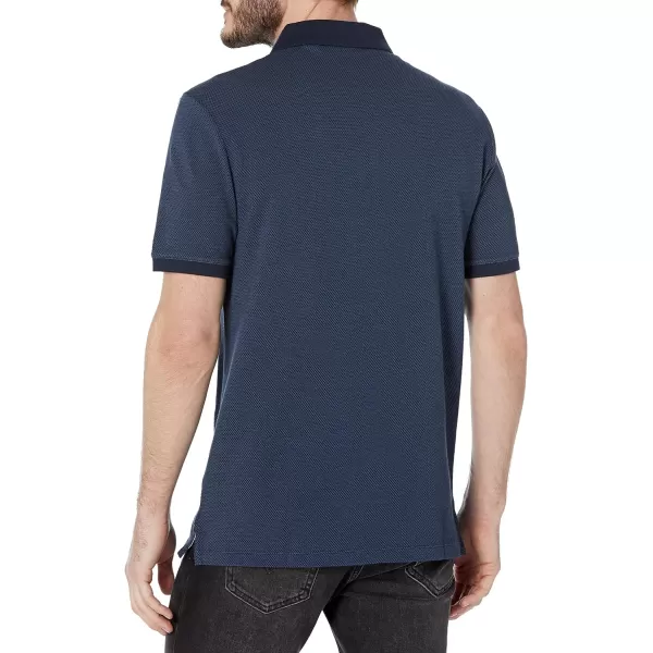 Calvin Klein Mens Jacquard Refined PoloDark Sapphire