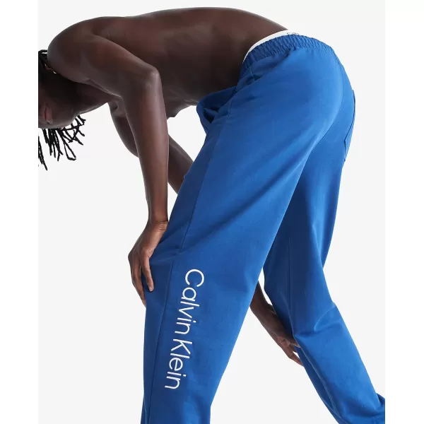 Calvin Klein Mens Logo French Terry JoggersBlue Herald