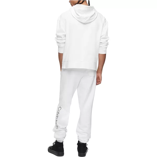 Calvin Klein Mens Logo French Terry JoggersBrilliant White