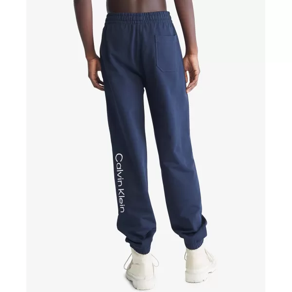 Calvin Klein Mens Logo French Terry JoggersDark Sapphire