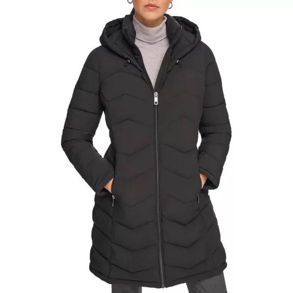 Calvin Klein Mens Long BibFront LightWeight JacketBlack