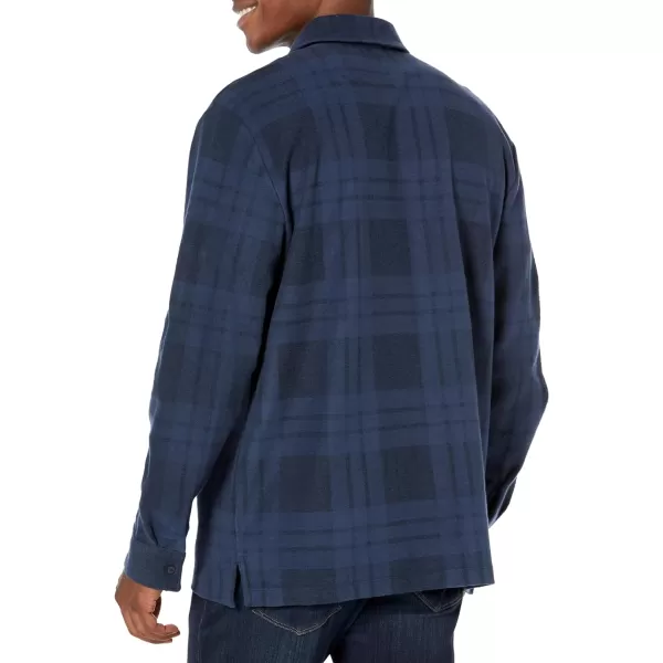 Calvin Klein Mens Long Sleeve Plaid Shirt JacketDark Sapphire