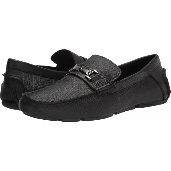 Calvin Klein Mens Magnus SlipOn LoaferBlack Weave Emboss 001