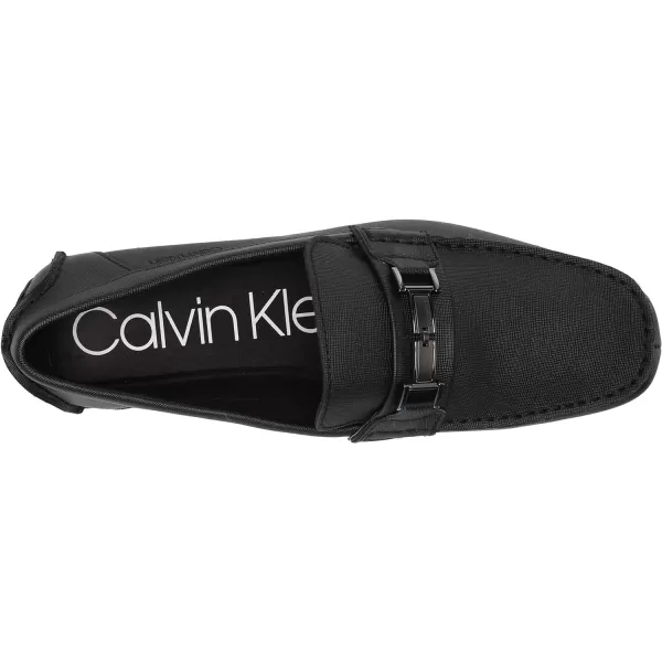 Calvin Klein Mens Magnus SlipOn LoaferBlack Weave Emboss 001