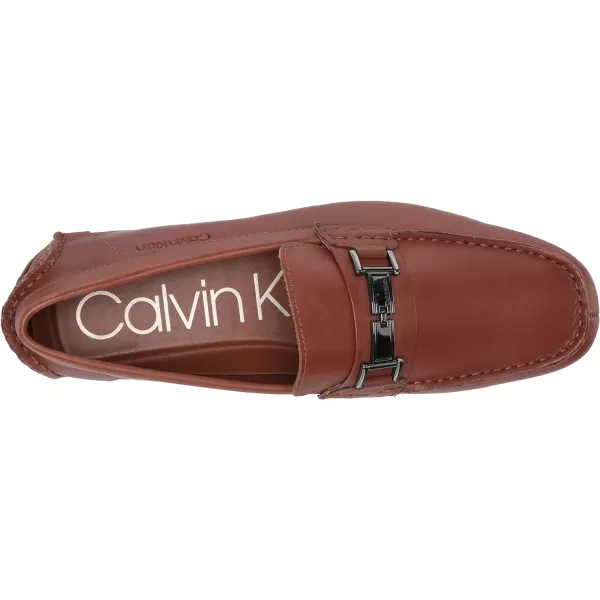 Calvin Klein Mens Magnus SlipOn LoaferCognac Leather 210