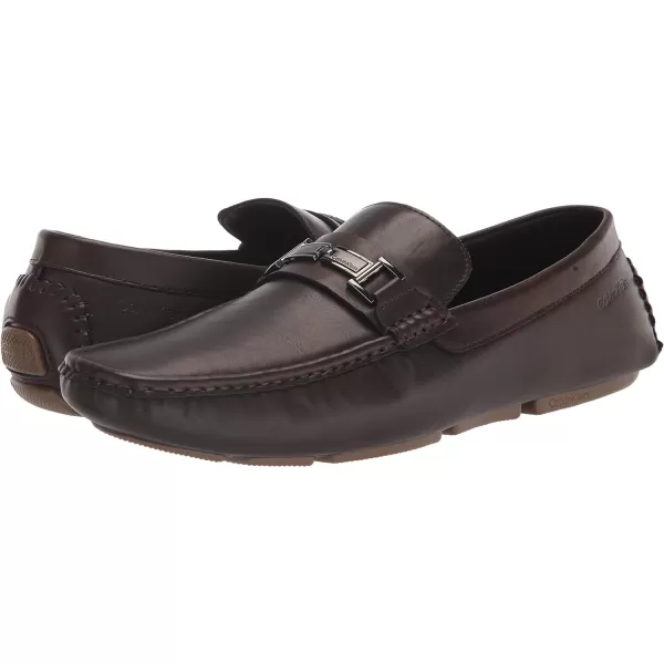 Calvin Klein Mens Magnus SlipOn LoaferDark Brown 200