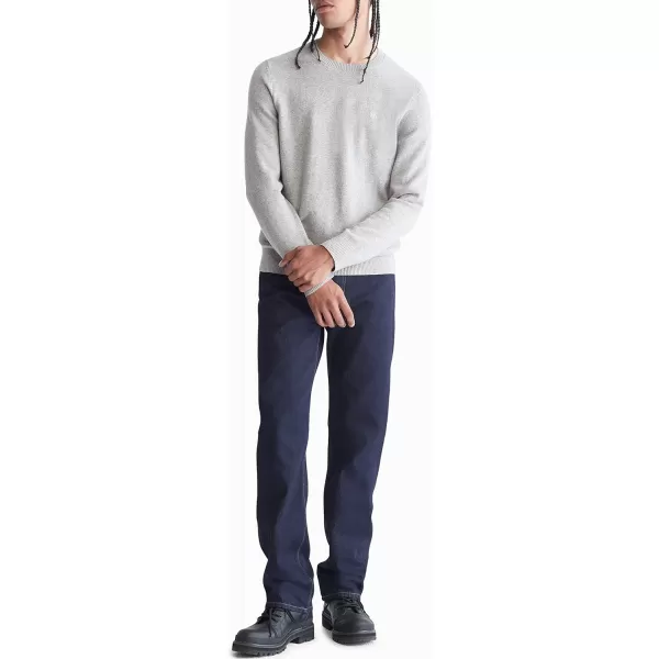 Calvin Klein Mens Merino Wool Blend Crewneck SweaterHistory Heather