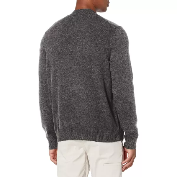 Calvin Klein Mens Merino Wool Blend Mockneck SweaterGunmetal Heather