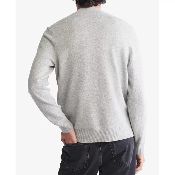 Calvin Klein Mens Merino Wool Blend Mockneck SweaterHistory Heather