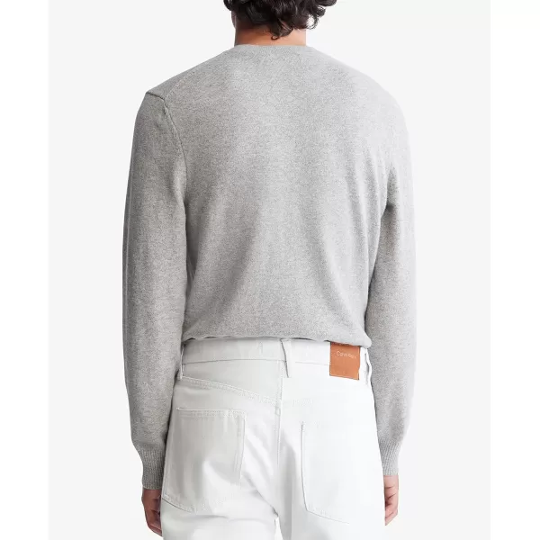 Calvin Klein Mens Merino Wool Blend VNeck SweaterHistory Heather