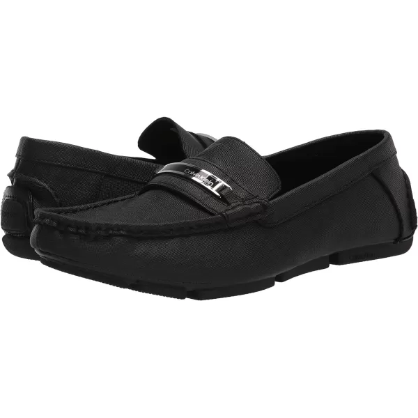 Calvin Klein Mens Merve Driving Style LoaferBlack Weave Emboss 978