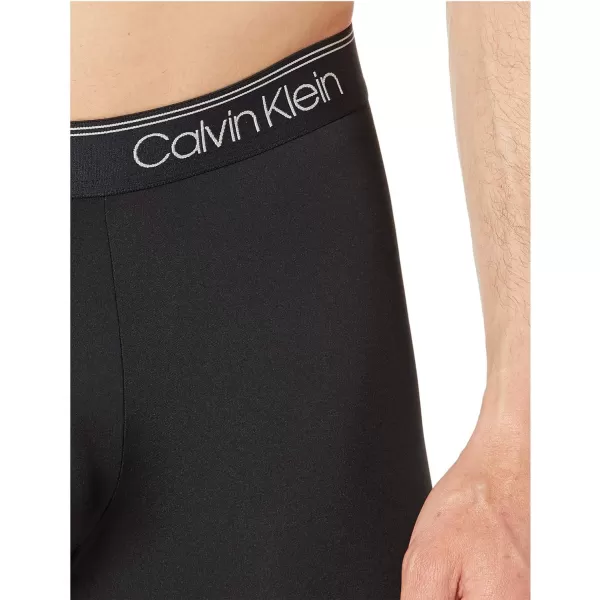 Calvin Klein Mens Micro Stretch 3Pack Boxer BriefBlack  Red  Convoy