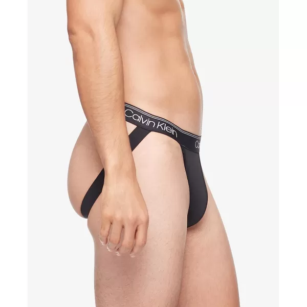 Calvin Klein Mens Micro Stretch 3Pack Jock Strap3 Black
