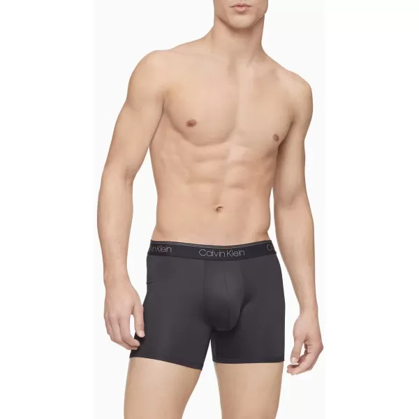 Calvin Klein Mens Micro Stretch 5Pack Boxer Brief2 Blue Shadow Black Medium Grey Cobalt