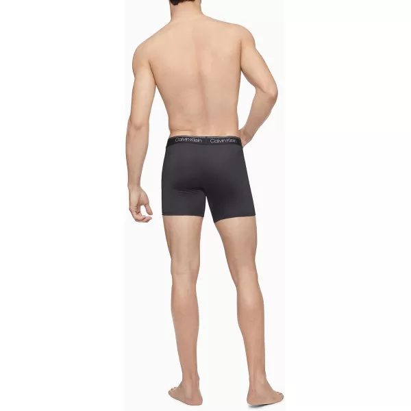 Calvin Klein Mens Micro Stretch 5Pack Boxer BriefBlack Bodies W Ponderosa Pine Galaxy Grey Black Kewl Lime Natural Grey