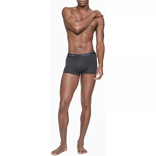 Calvin Klein Mens Microfiber Stretch 7Pack Low Rise Trunks7 Black