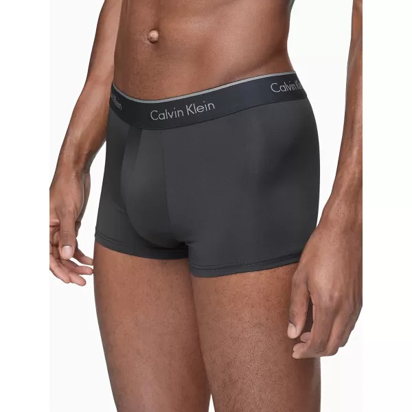 Calvin Klein Mens Microfiber Stretch 7Pack Low Rise Trunks7 Black