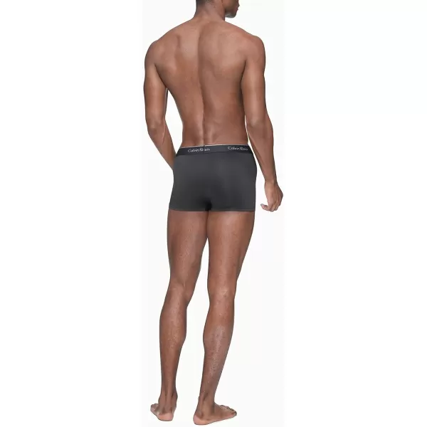 Calvin Klein Mens Microfiber Stretch 7Pack Low Rise Trunks7 Black