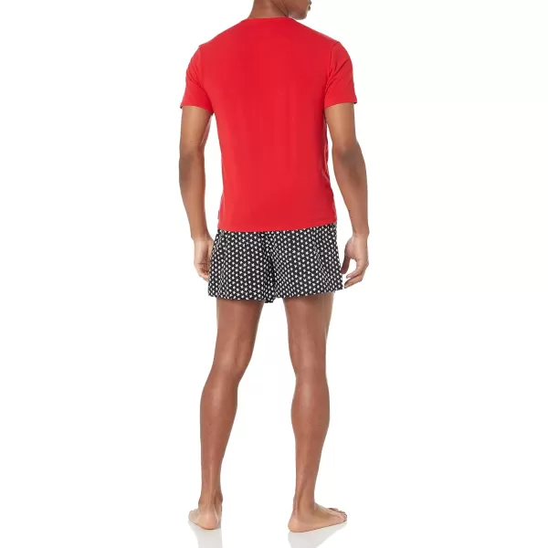 Calvin Klein Mens Modern Cotton Holiday TShirt and Boxer SetExact Top Star Stamp Black Bottom