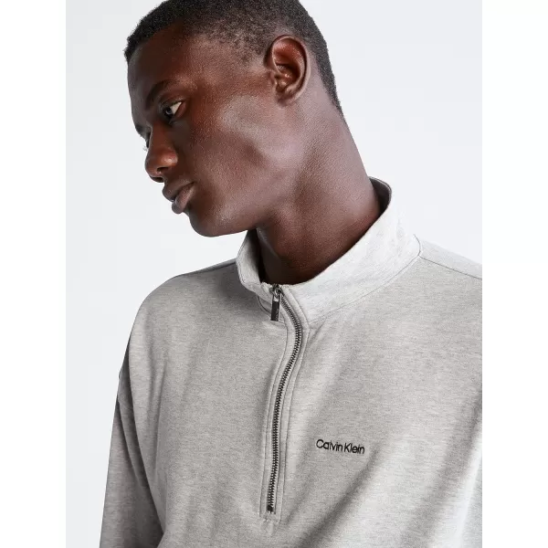 Calvin Klein Mens Modern Cotton Lounge 14 Zip SweatshirtGrey Heather