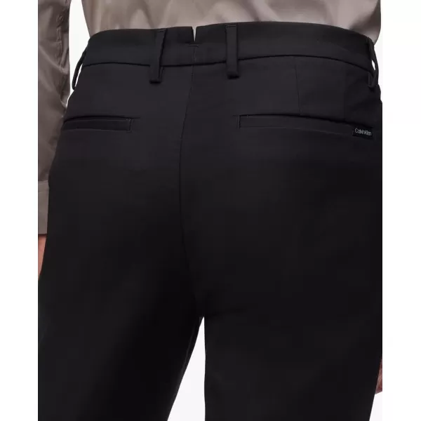 Calvin Klein Mens Modern Stretch Wrinkle Resistant Chino Pants in Slim FitBlack