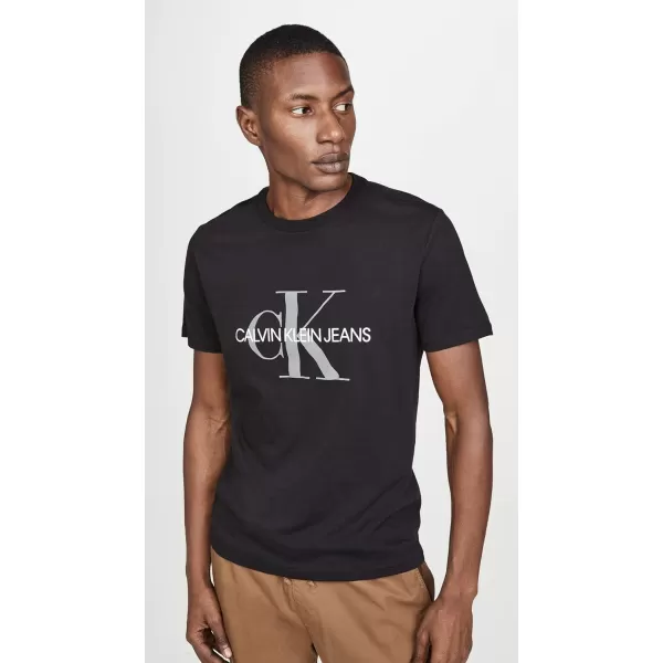Calvin Klein Mens Monogram Ck Jeans Crewneck TShirtBlack Ck Jeans